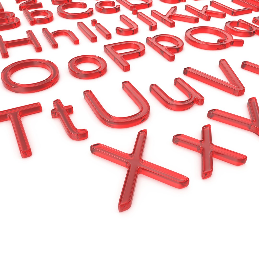 3D Alphabet glass 7 model TurboSquid 2137409