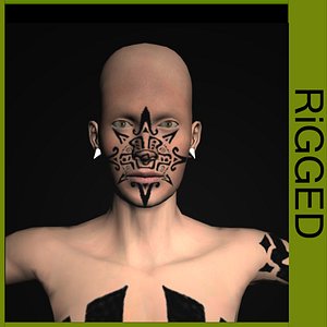 3d ethnic characters rigged