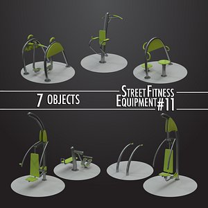 street fitness equipment 11 3D model