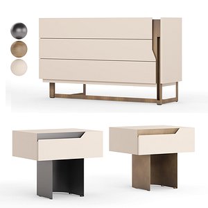 3D Mirage Chest Of Drawers-Bedside Table By Cantori