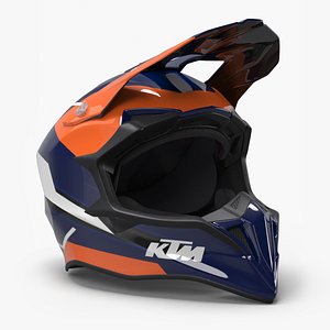 KTM Motocross Helmet Orange Blue