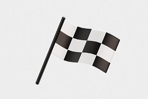 3D Racing flag model