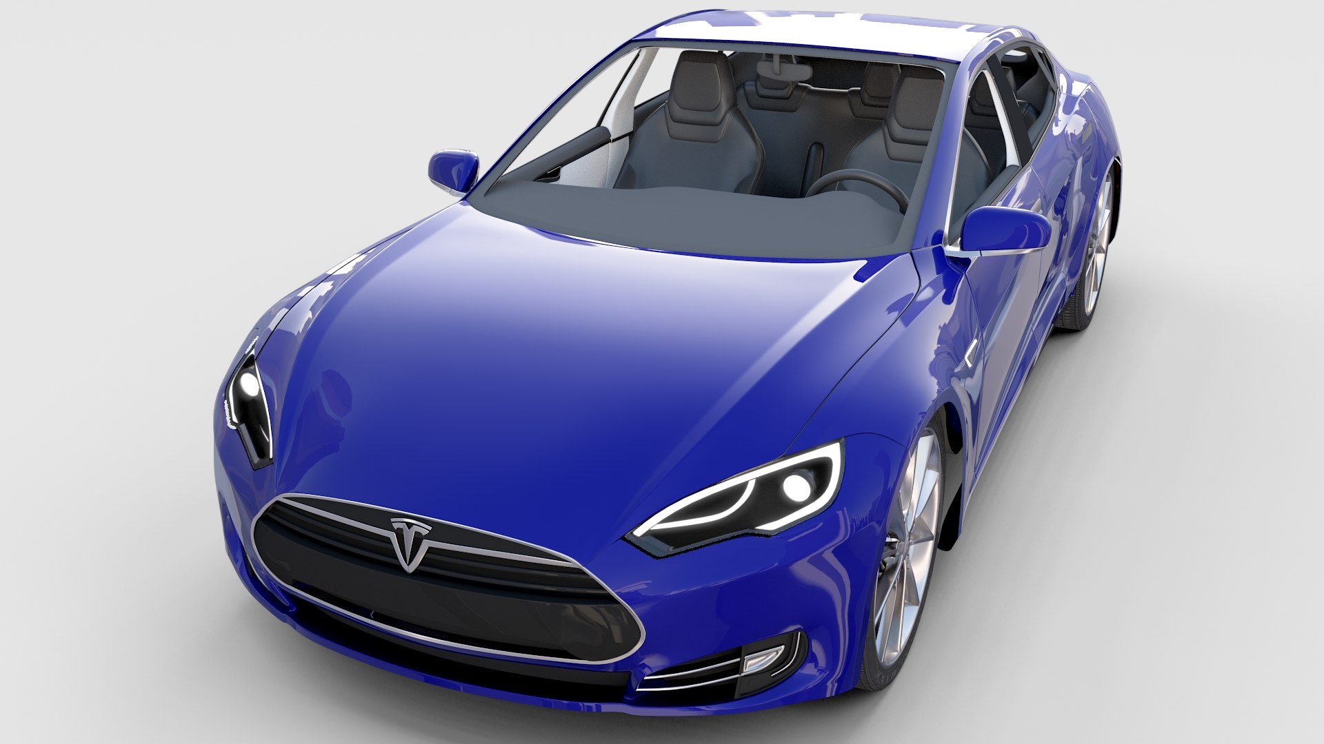 3d Model Tesla S Interior Modeled