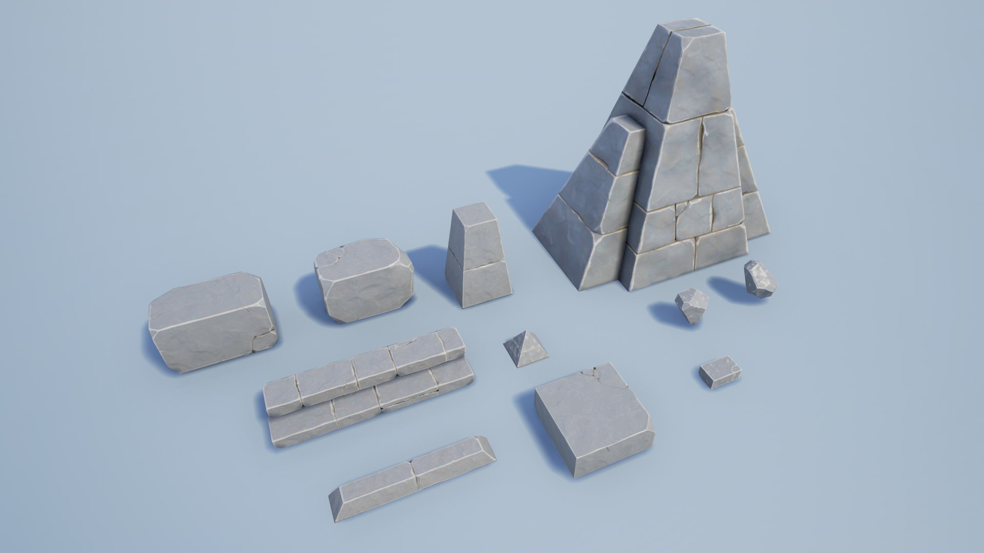 3D Stone Blocks 2 Model - TurboSquid 1186655