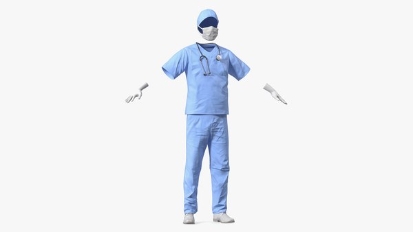 modelo 3d Disfraz de Doctor Azul - TurboSquid 2136264