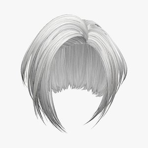 Modern Cut Straight Short Hair 3D model