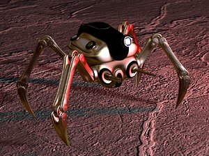 spider cyborg robot 3ds