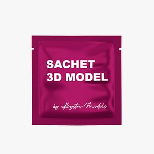 Flat Sachet Packaging Cosmetic Sample Mockup