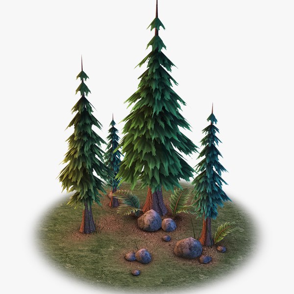 modelo-3d-colecci-n-bosque-low-poly-turbosquid-1534055