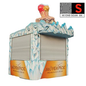 3d lunapark ice cream parlor model