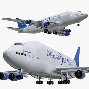 Boeing 747 Dreamlifter Freighter Plane PBR