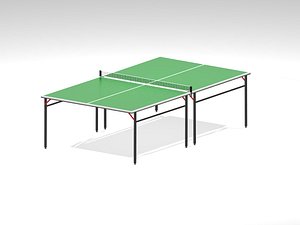 modèle 3D de Table De Ping Pong Basse Polygone Rouge - TurboSquid