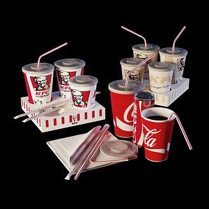 3D kfc coca cola model