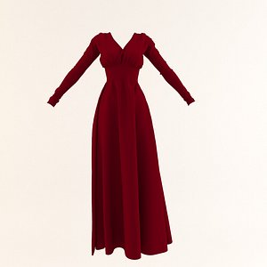 3D woman red velvet model