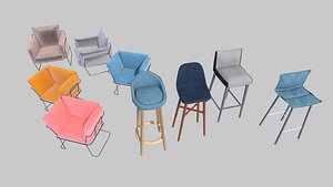 chair furniture seat 3D model