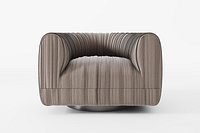 Maia Ruched Swivel Armchair
