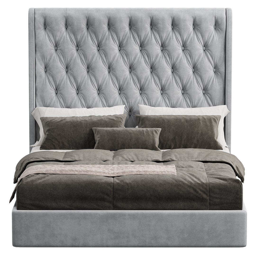 3D ESMERALDA BED By Vienna Light Grey TurboSquid 1957600
