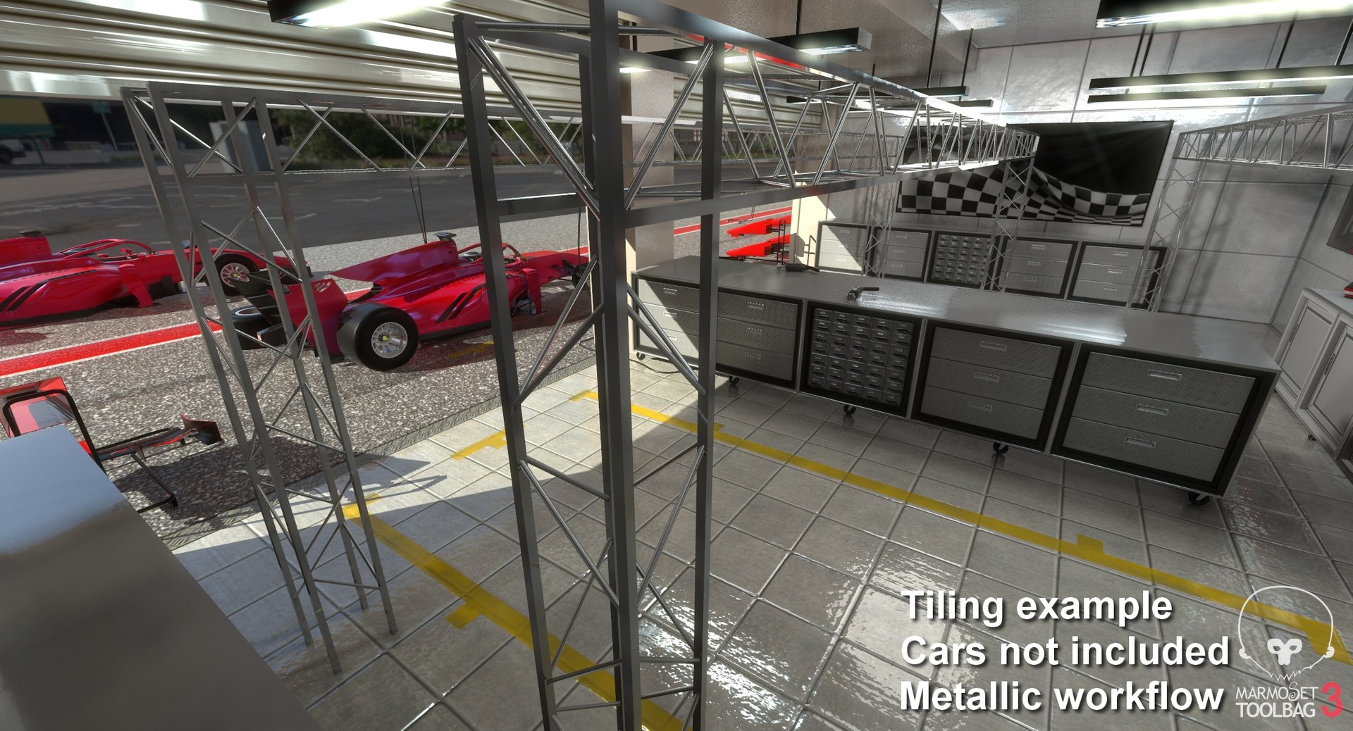 Low-poly Race Track Pit 3D Model - TurboSquid 1367523