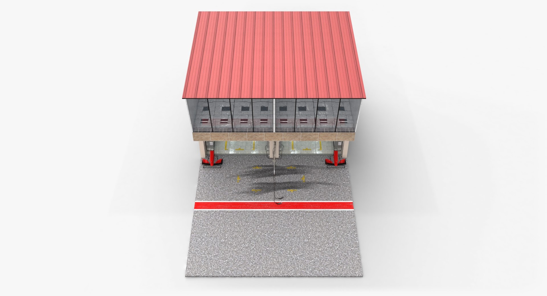 Low-poly Race Track Pit 3D Model - TurboSquid 1367523