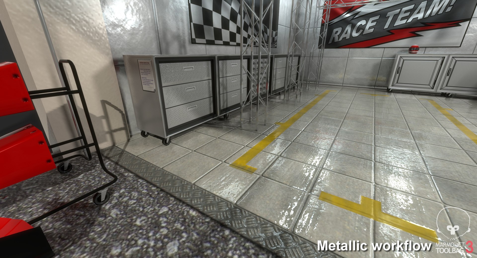 Low-poly Race Track Pit 3D Model - TurboSquid 1367523