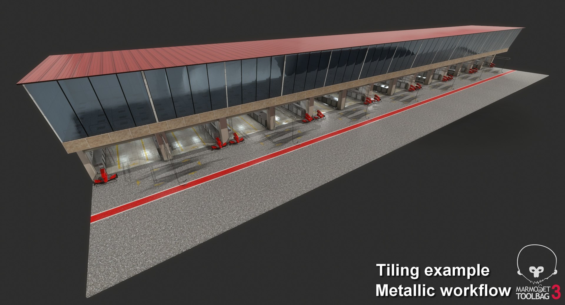 Low-poly Race Track Pit 3D Model - TurboSquid 1367523