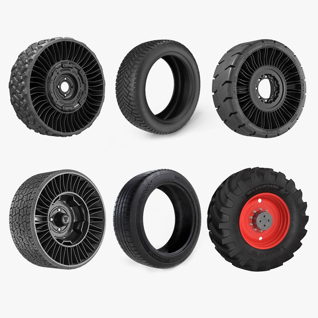 Michelin Tires Collection 4 3D model preview