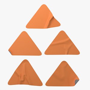 3D Triangle Sticker Mockup Set model