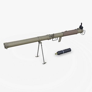 Type 4 70 mm AT Rocket Launcher Low-poly PBR 3D model