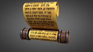 paper scroll 3D model