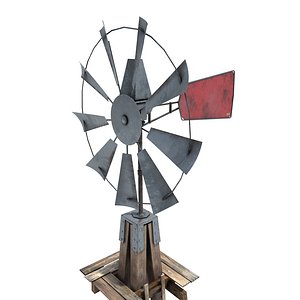 Low Poly Wild West Wind Mill