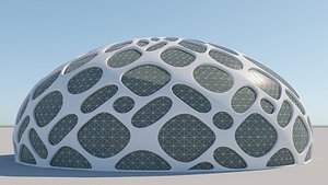 3D Organic circular building model