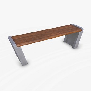 Street Bench 02 Lowpoly PBR