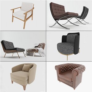 3D Armchairs Collection
