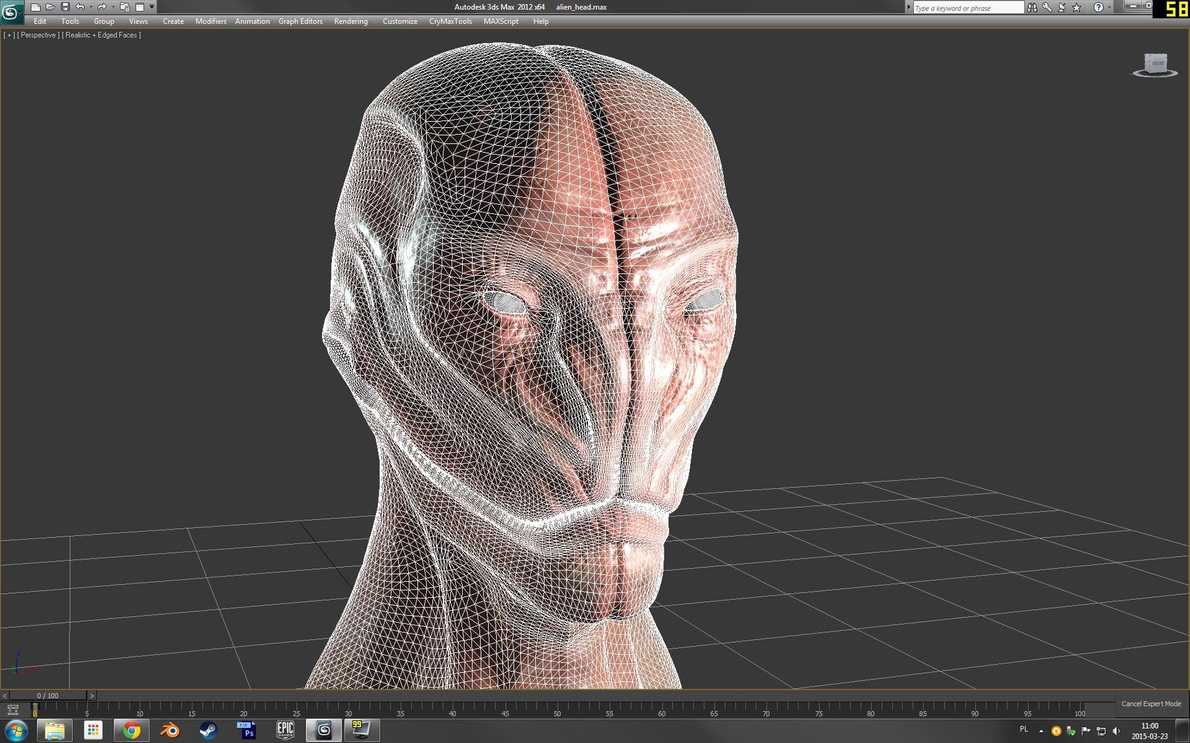 Alien Head 3d Max
