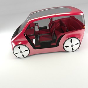 3D concept styled city car