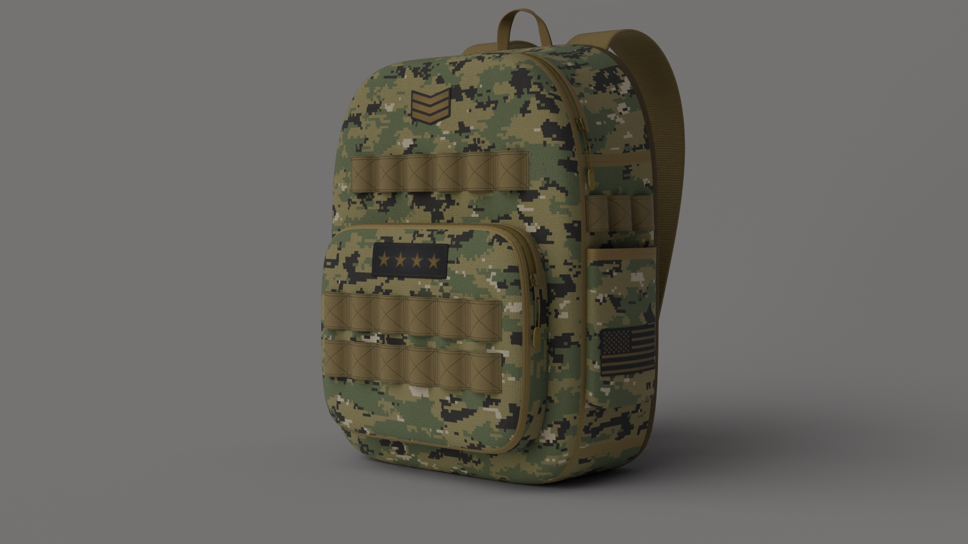 3D Military Backpack Model - TurboSquid 2209246