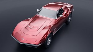 3D Chevrolet Corvette ZR1 1970 model