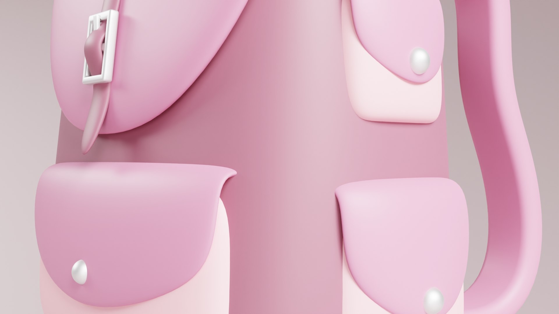 Cartoon Backpack Pink 3D Model - TurboSquid 2298234