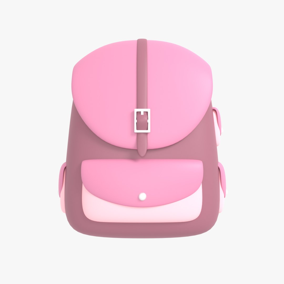 Cartoon Backpack Pink 3D Model - TurboSquid 2298234