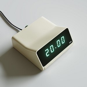 3D braun alarm clock model