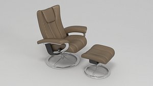 stressless wing leather 3D model