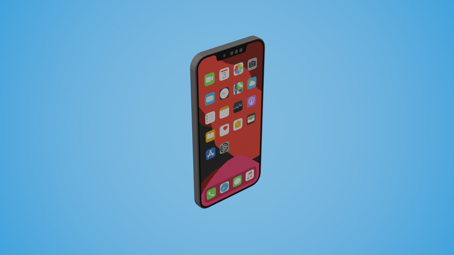 Modern Phone With Full Screen Model - TurboSquid 1918580