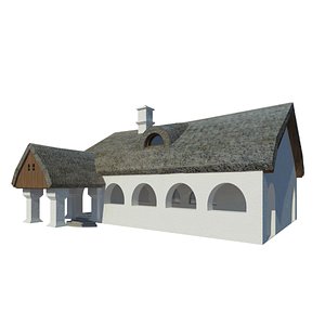 3d thatched farmhouse
