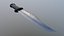 Cuchillo de combate realista - Low Poly