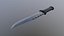 Cuchillo de combate realista - Low Poly