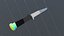 Cuchillo de combate realista - Low Poly