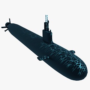 USS Virginia SSN 774 Submarine 3D model