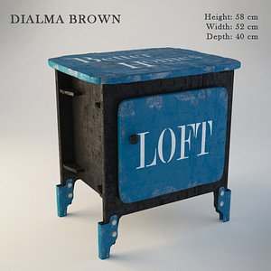 3ds max db002523 bedside cabinet