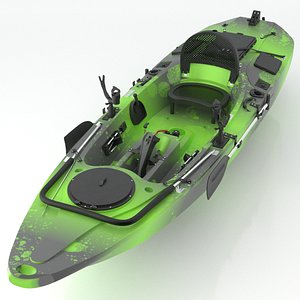 Kayak for fishing with an electric motor Haswing Winix HB-54601 Sonar 3D model