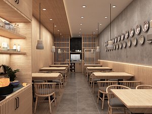 Noodle restaurant 3D model
